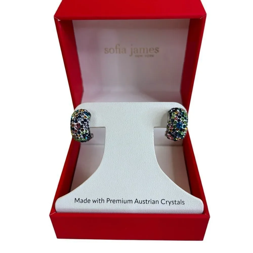 Gorgeous Multi-Color Hinged Hoops Featuring Premium Austrian Crystals.